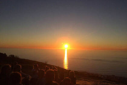 Sonnenuntergang über dem Indischen Ozean