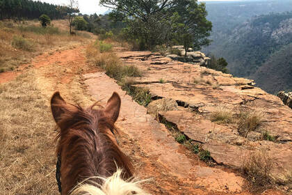 Riding in breathtakingly beautiful landscapes