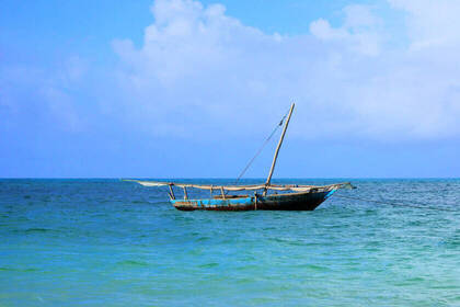 Boat off Zanzibar
