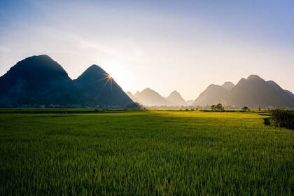 Bergige Landschaft rund um Sa Pa