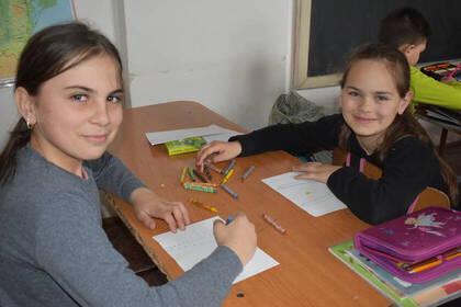 Romania Kids in the After School Club