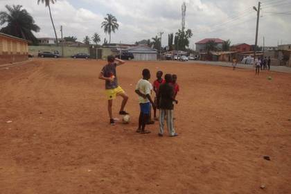 Volunteering abroad football