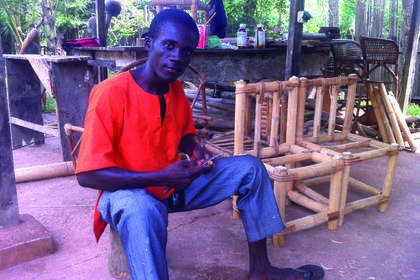 Bamboo furniture Ghana volunteering