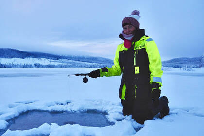Ice fishing in Sweden!