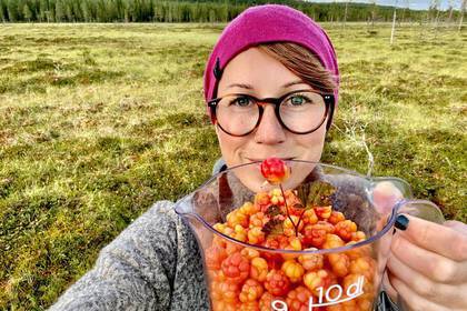 Picking berries in Sweden :-)