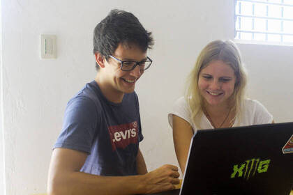 Volunteers in the social media project in the Dominican Republic