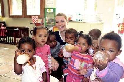 As a volunteer in childcare in Tanzania