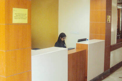 Rezeption Delhi Krankrenhaus