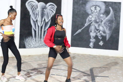 Choreographien werden einstudiert