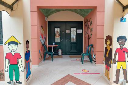 Kindergarten in Crete - entrance
