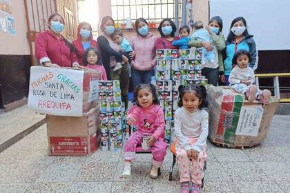 Mütter und Kinder des Frauenhauses 