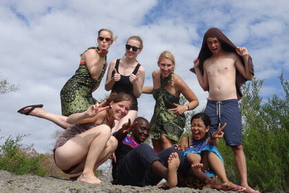 Fröhliche Gruppe bei der Culture Tour