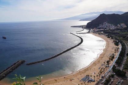 Fantastic view over a beach on Tenerife