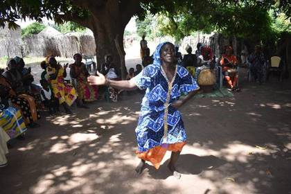 Senegalese woman dancing