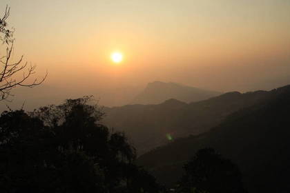 View of the sunrise from Poon Hill