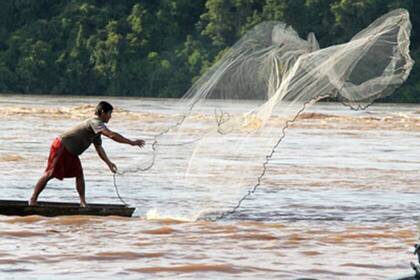 Fisherman in the Mekong Delta