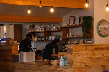 The cafe in the Eco Village