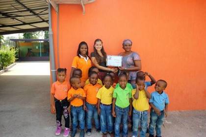 As a volunteer at the school in Ghana