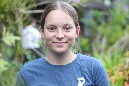 Unser Volunteer Florentine an der Schule auf Bali