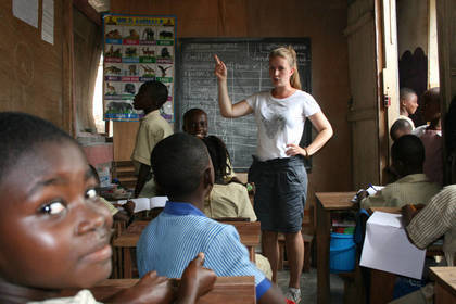 Children teach in Ghana