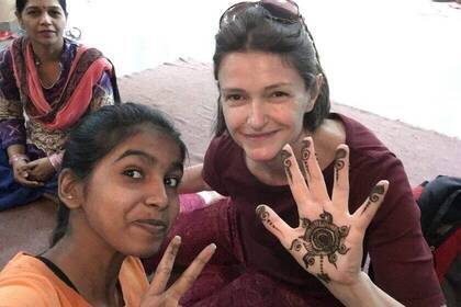 Henna tattoo in India
