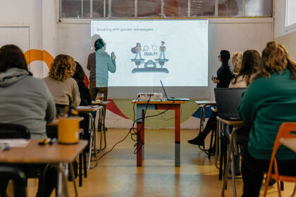 Workshop im Community Building Projekt in Barcelona