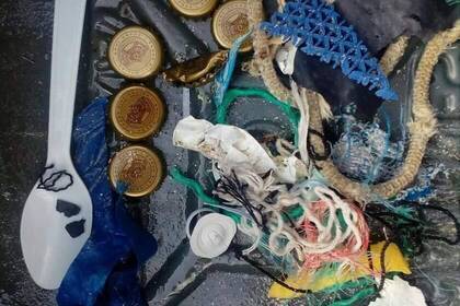 The result of the clean-up campaigns on the Galapagos: a lot of garbage and plastic