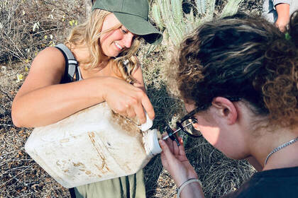 Freiwillige bei der Arbeit