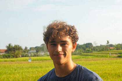 Timo taught as a volunteer at a school in Bali