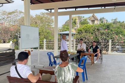 Volunteers erhalten eine Einführung
