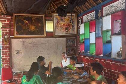 Teaching in the classroom in Bali