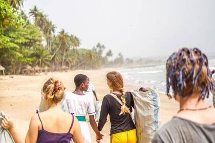 Volunteers am Strand