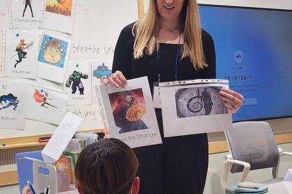 Volunteer unterrichtet