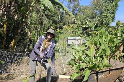 Arbeit mit Pflanzen im Eco Community Center 