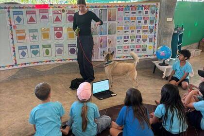 Volunteer unterrichtet beim Lehramtspraktikum in Thailand