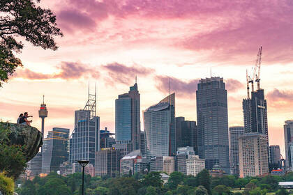 Sydney Skyline Sonnenuntergang