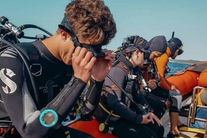 Volunteers auf dem Wasser