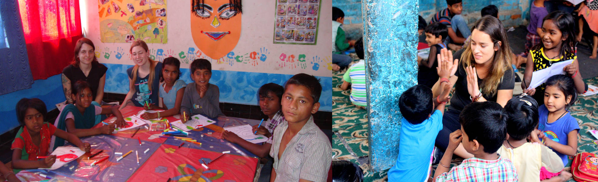 Volunteer work in the street children project in Delhi