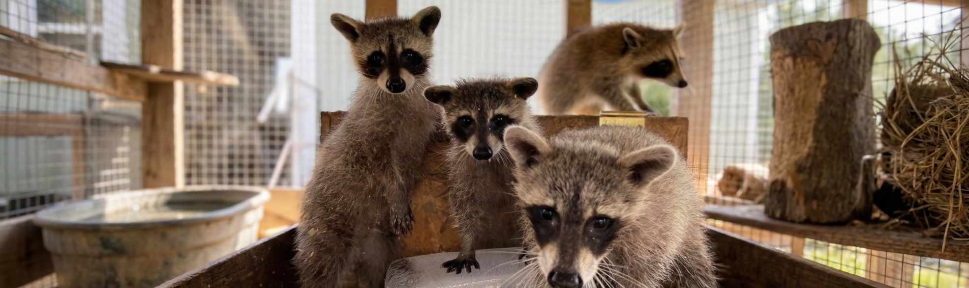 Wildlife Projekt Kanada Waschbären