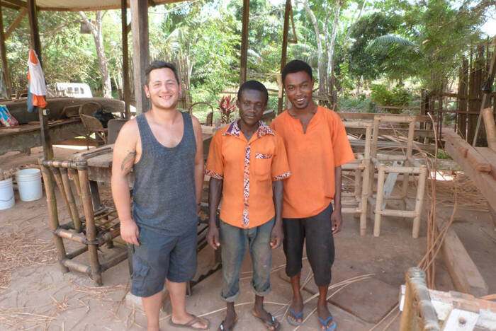 Bamboo furniture Ghana Volunteer