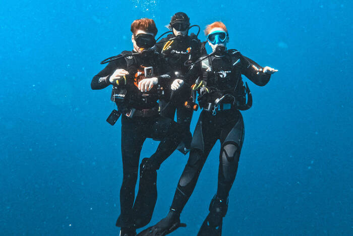 Tauchen im Meer in Südafrika