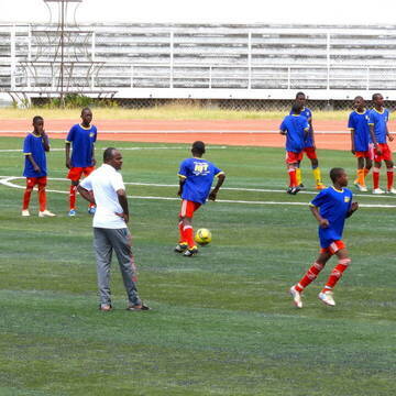Fußballtrainer auf Sansibar